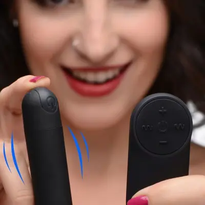 Bang Vibrating Bullet With Remote Control - Black