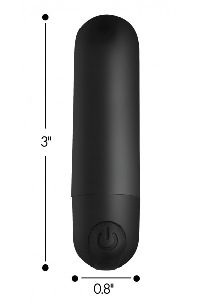 Bang Vibrating Bullet With Remote Control - Black