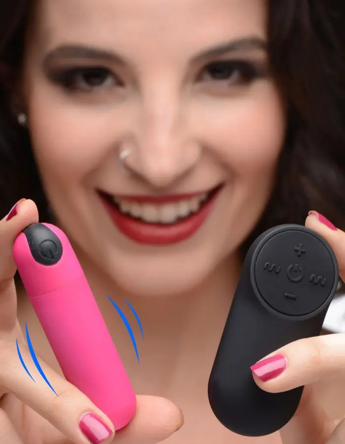 Bang Vibrating Bullet With Remote Control - Pink