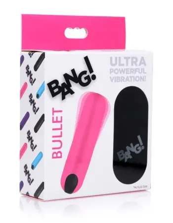 Bang Vibrating Bullet With Remote Control - Pink