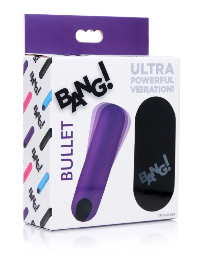Bang Vibrating Bullet With Remote Control - Purple