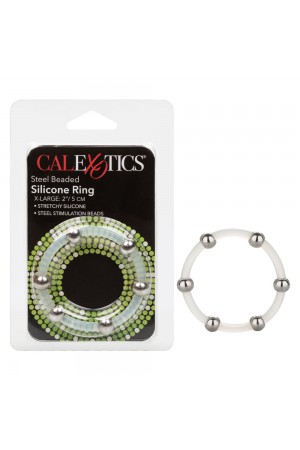 Steel Beaded Silicone Ring - X-Large