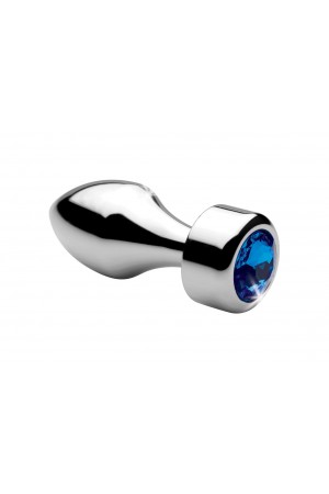 Blue Gem Weighted Anal Plug - Small