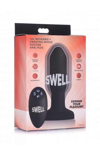 World's 1st Remote Control Inflatable 10x Missile  Anal Plug