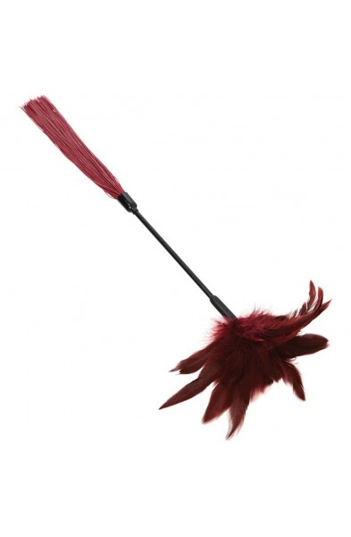 Sex and Mischief Enchanted Feather Tickler - Burgundy