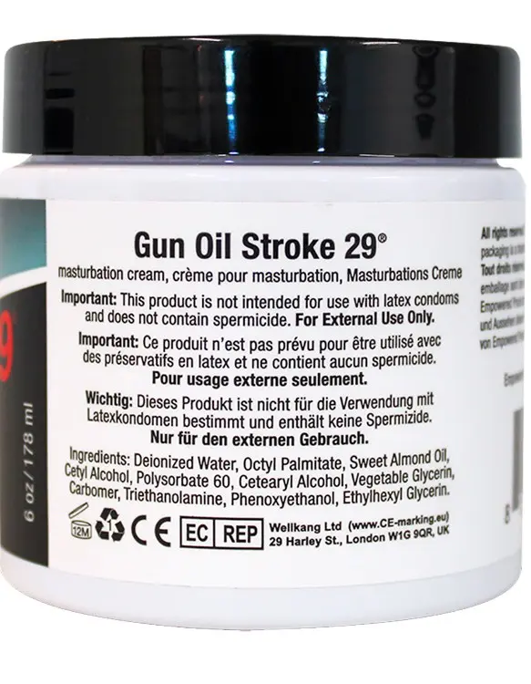 Gun Oil Stroke 29 6 Oz 178ml Jar Masturbation Cream