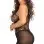 Lace Fantasy Mini Dress - Black - 1x-3x