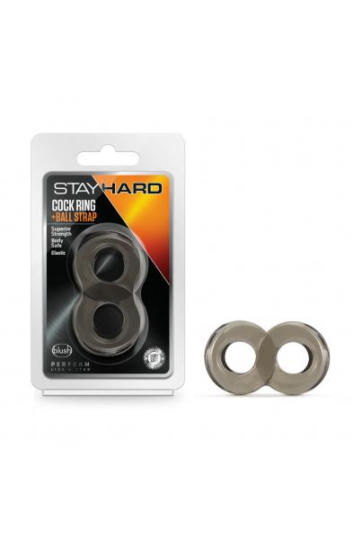 Stay Hard - Cock Ring and Ball Strap - Black