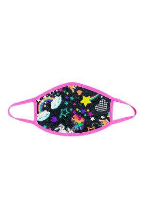 Girl Crush Neon Uv Face Mask With Neon Pink Trim