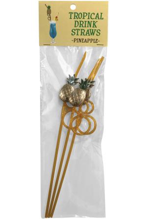 Tropical Drinking Straws - Pineapple - 3 Pack