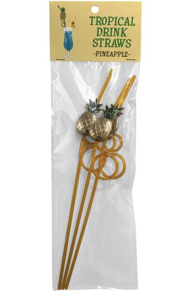 Tropical Drinking Straws - Pineapple - 3 Pack