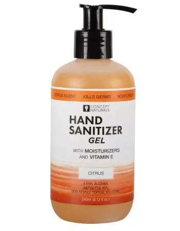 Concept Naturals Hand Sanitizer Gel - Citrus -  8.12 Fl. Oz.