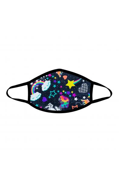 Girl Crush Neon Uv Face Mask With Black Trim