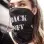 Face/ Neck Bandana - Back Off - Black Print -  One Size