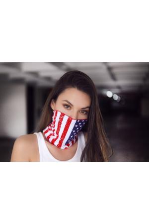 Face/ Neck Bandana - Usa Print - One Size