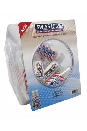 Swiss Navy Chocolate and Pepermint 1oz 50pc Fishbowl