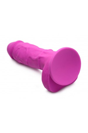 Power Pecker 7 Inch Silicone Dildo With Balls - Pink