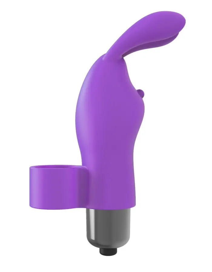 The 9's Flirt Finger Bunny Finger Vibrator - Purple