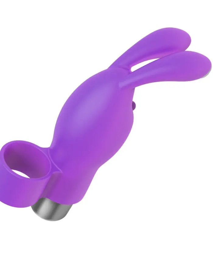 The 9's Flirt Finger Bunny Finger Vibrator - Purple