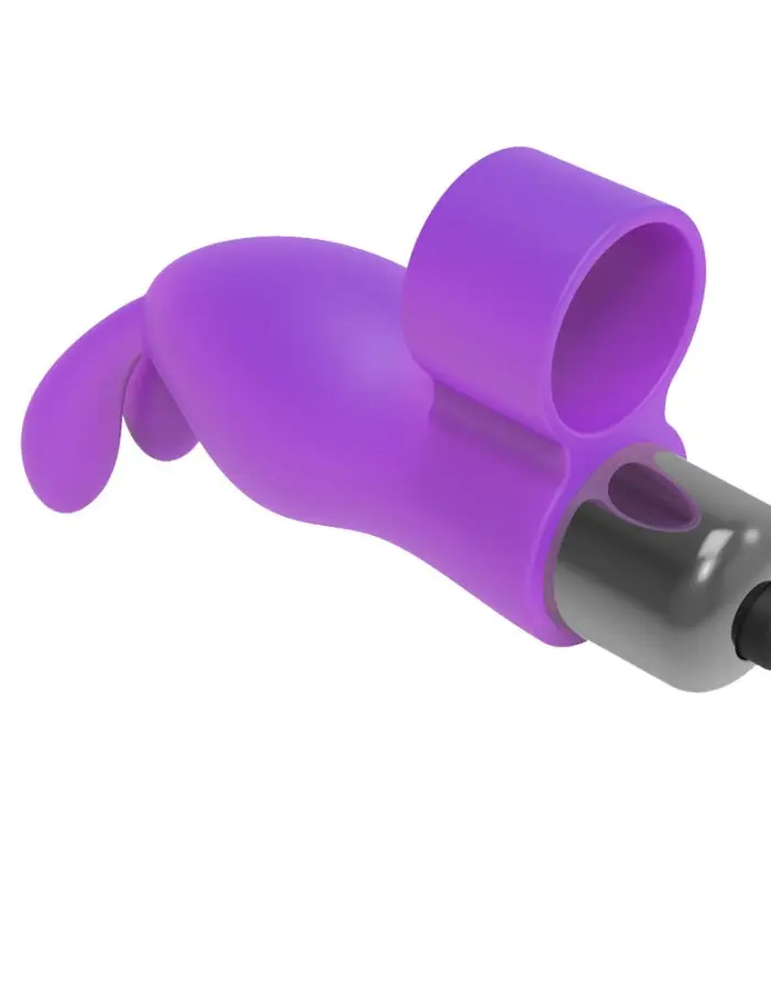 The 9's Flirt Finger Bunny Finger Vibrator - Purple