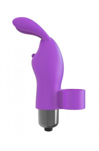 The 9's Flirt Finger Bunny Finger Vibrator - Purple