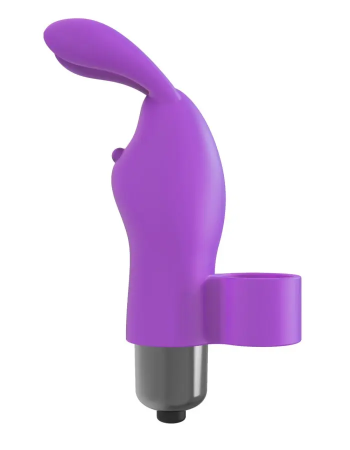 The 9's Flirt Finger Bunny Finger Vibrator - Purple