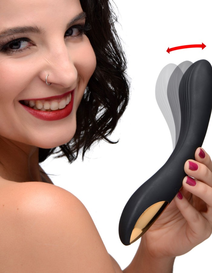 7x Bendable Silicone Vibrator - Black