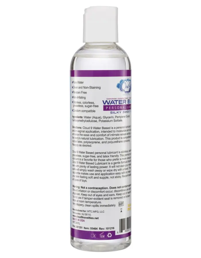 Cloud 9 Water Based Personal Lubricant 8 Fl. Oz.