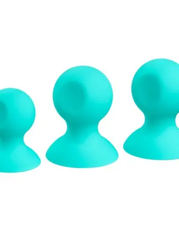 Cloud 9 Health and Wellness Nipple and Clitoral Massager Suction Set - Teal
