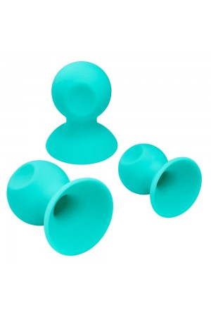 Cloud 9 Health and Wellness Nipple and Clitoral Massager Suction Set - Teal