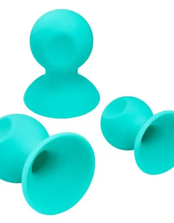 Cloud 9 Health and Wellness Nipple and Clitoral Massager Suction Set - Teal