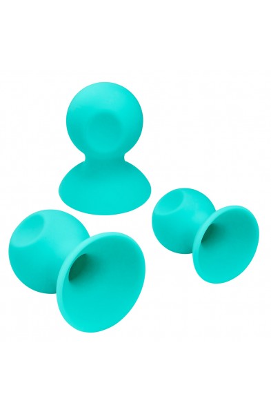 Cloud 9 Health and Wellness Nipple and Clitoral Massager Suction Set - Teal