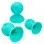 Cloud 9 Health and Wellness Nipple and Clitoral Massager Suction Set - Teal