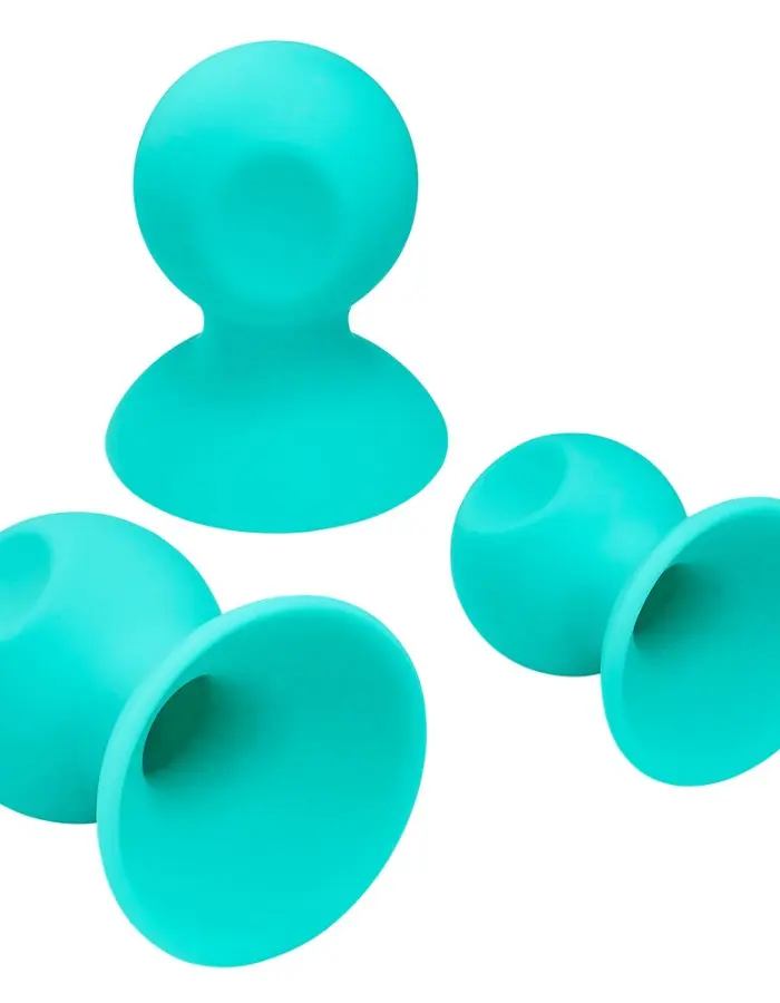 Cloud 9 Health and Wellness Nipple and Clitoral Massager Suction Set - Teal