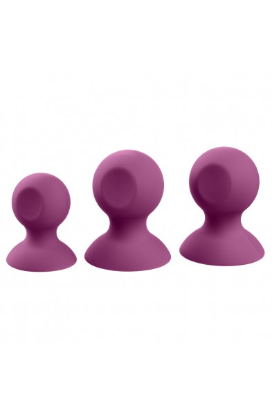 Cloud 9 Health and Wellness Nipple and Clitoral Massager Suction Set - Purple