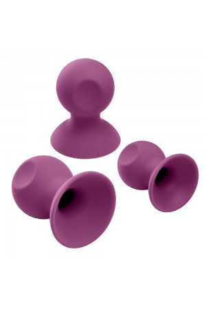 Cloud 9 Health and Wellness Nipple and Clitoral Massager Suction Set - Purple