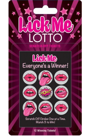 Lick Me Lotto 12 Winning Tickets!