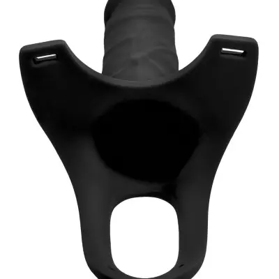 Hollow Silicone Dildo Strap-on - Black