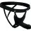 Hollow Silicone Dildo Strap-on - Black