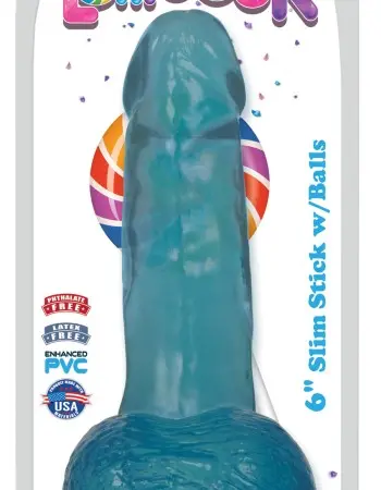 Lollicock 6 Inch Slim Stick With Balls - Berry Ice