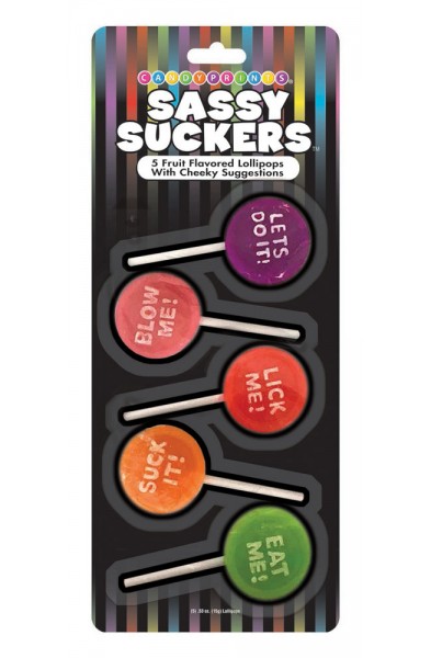 Sassy Sucker 5 Fruit Flavored Lollipops