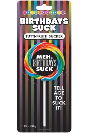 Birthdays Suck Meh Lollipop