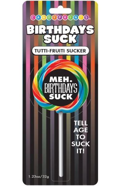 Birthdays Suck Meh Lollipop