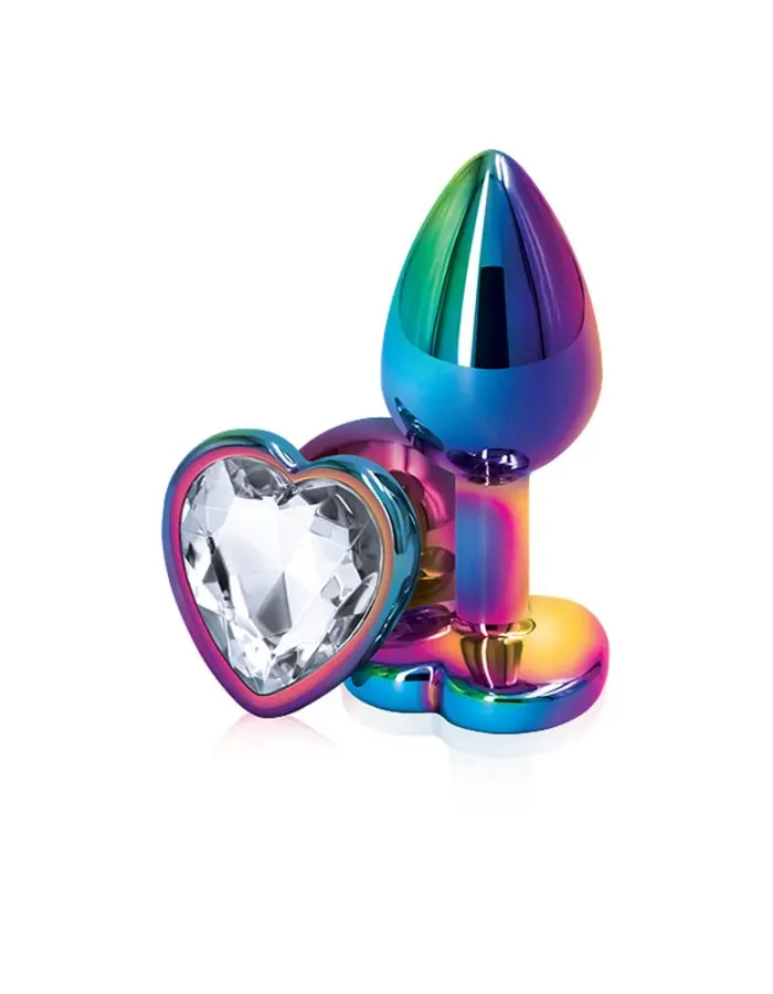 Rear Assets - Multicolor Heart - Small - Clear