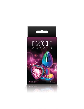 Rear Assets - Multicolor Heart - Small - Pink