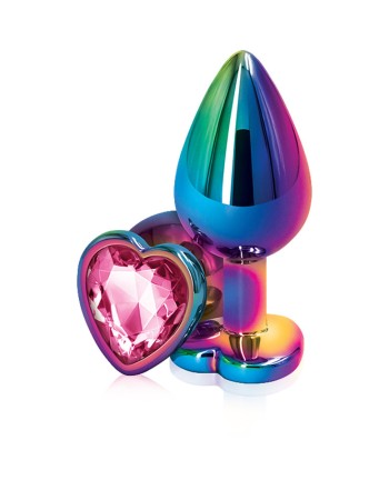 Rear Assets - Multicolor Heart - Medium - Pink
