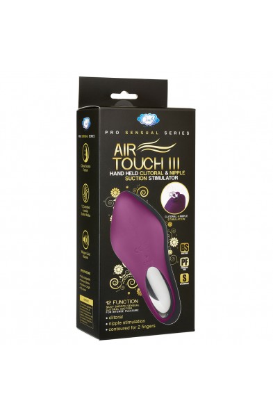 Pro Sensual Air Touch III Hand Held Clitoral and Nipple Stimulator - Plum