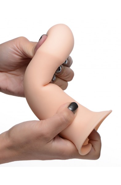 Squeezable Thick Phallic Dildo - Flesh