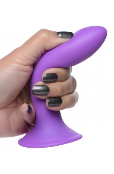 Squeezable Slender Dildo - Purple