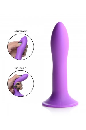 Squeezable Slender Dildo - Purple